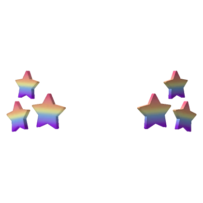 Pride star face stickers (Xenogender)