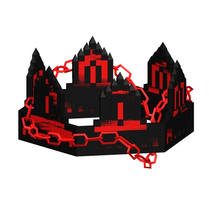 [GLITCH] Red Chained Animated 8-Bit Crown