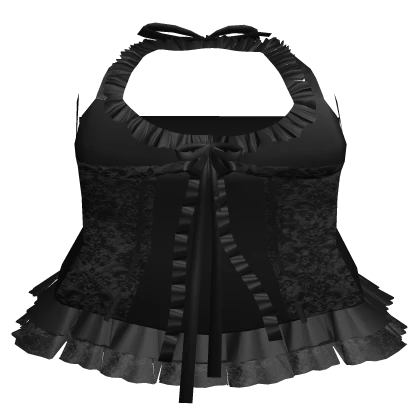 Laced Dark Floral Dress (Black)