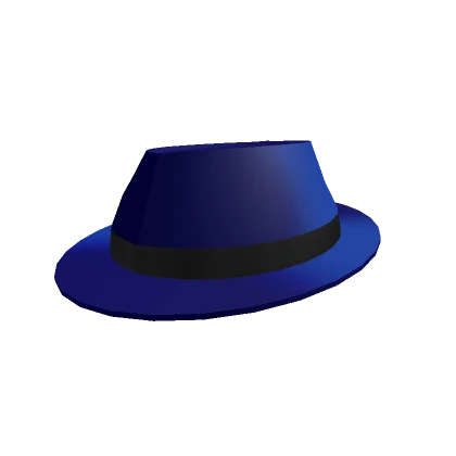 Dark Blue Shiny Fedora