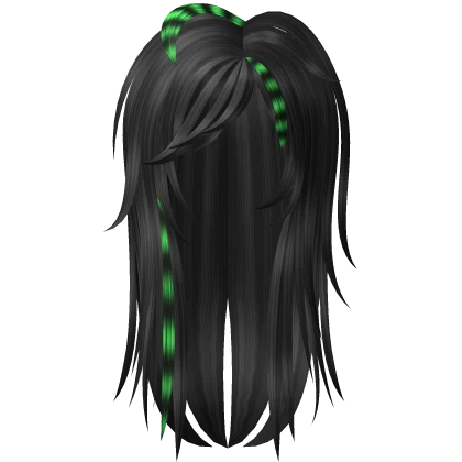 Super Messy Layered Scene Emo Hair (Raccoon Green)