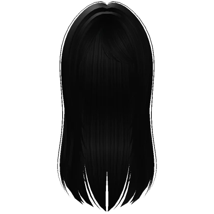 long emo bangs wispy hairstyle black