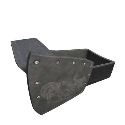 Kratos Medieval Front Pad Armor Leather Gray