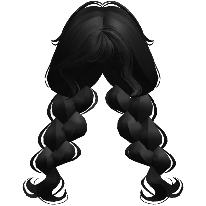 ♡ shoujo swirly braids in black