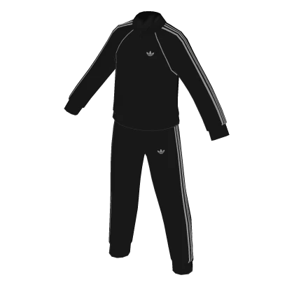 adidas Toon White on Black SST Track Suit