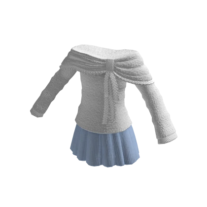 Skirt w/ Lace Edge Sweater 