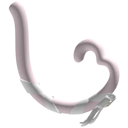 ♡ Pink 2 Valentines Heart Cat Tail W Ribbons & Bow