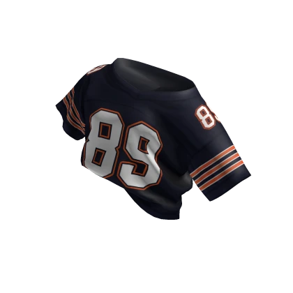 Off Shoulder Tucked Y2K Jersey (Navy)