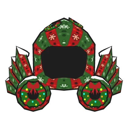 Snowy Christmas Wreath Snowflake Neon Dominus