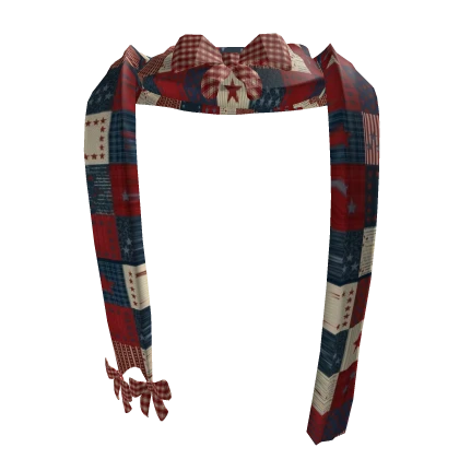 igari twee red blue cottage heisei mori kei scarf