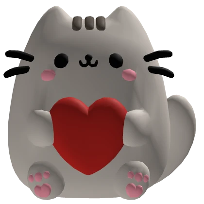 Pusheen Pov Silly Cat Plush Valentines (Back)