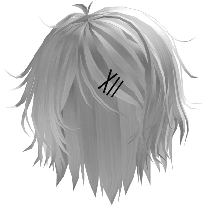 Messy Pixie Cut Anime Hairstyle in white