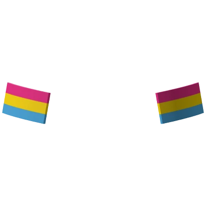 Pan Flag Face Stickers 🏳️‍🌈 [Upper]