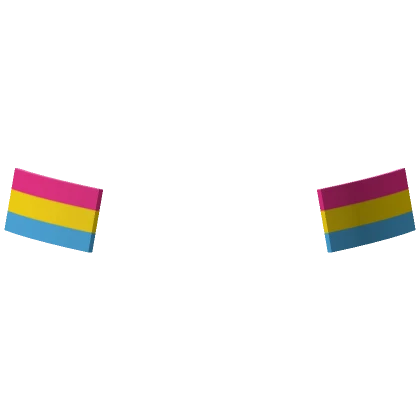 Pan Flag Face Stickers 🏳️‍🌈 [Lower]