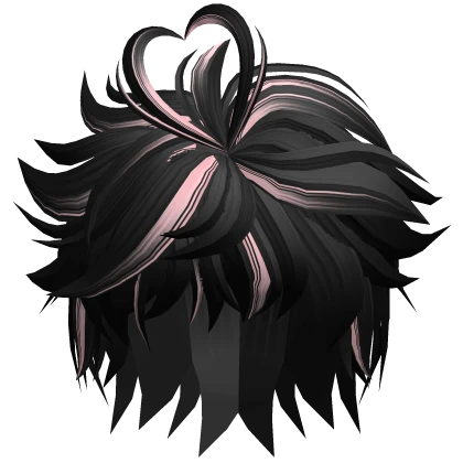 Valentines Messy Boy Fluffy Ahoge Heart Pink Black