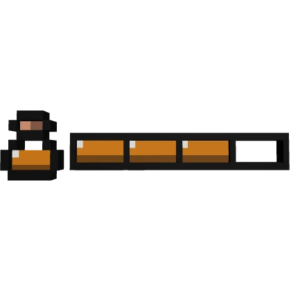 Orange 8-Bit XP Bar Y2K