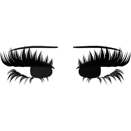♡ emotionless lashes (black)
