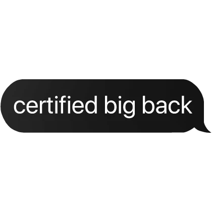 certified big back text