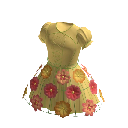 Yellow Springtime Blossom Bunny dress