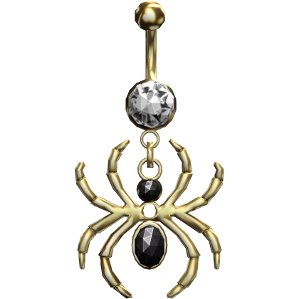 Gold Y2k Spider Belly Piercing