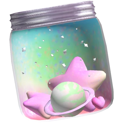 Cute Sparkling Cosmos in a Jar