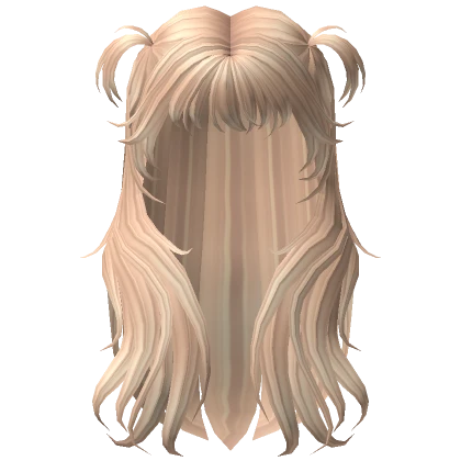 Wavy Wolfcut w Pigtails in Blonde