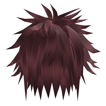 red emo spiky messy anime boy hair