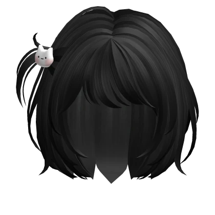 Anime Bob With Cat Clip(Black)