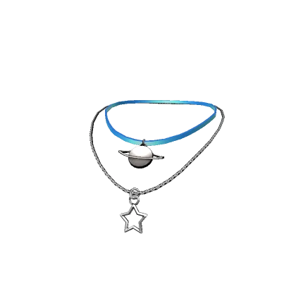 Necklace Star&Planet Y2K