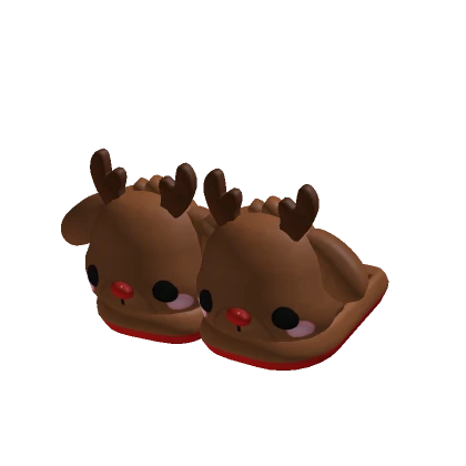 Christmas Rudolph Slippers