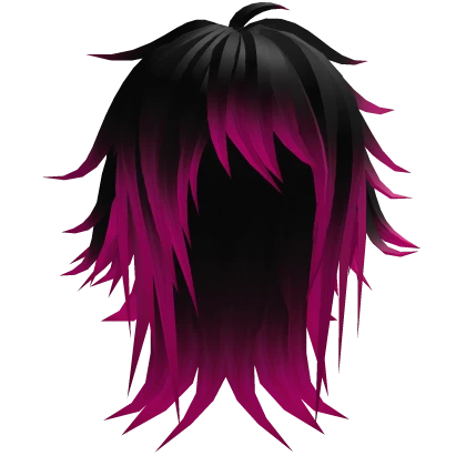 Layered Messy Emo Scene Hair (hot pink)