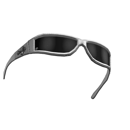  Raised White Chrome Glasses