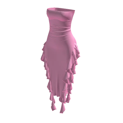 ruffle pink dress