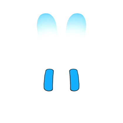 Blue Neon Bunny Head