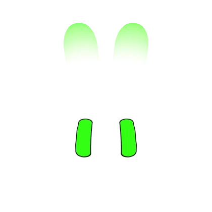 Green Neon Bunny Head