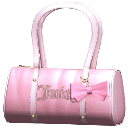 Y2K 2000s Vintage Juicy Barrel Bag Pink Velvet 