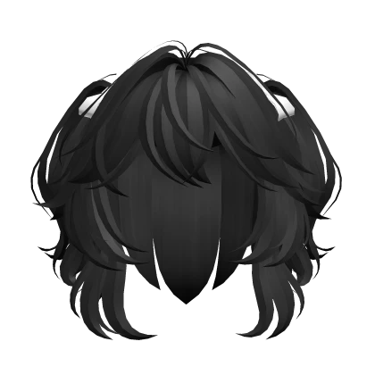 Cute Black Half Up Pigtails W White Kawaii Ribbons