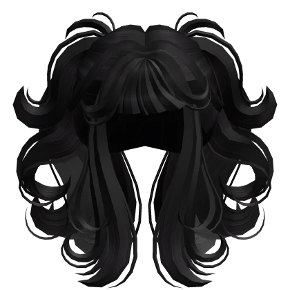 Celestial Flowy Swirly Pigtails in Black