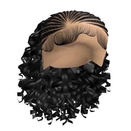 Feed In Braids W/ Curls [Black]