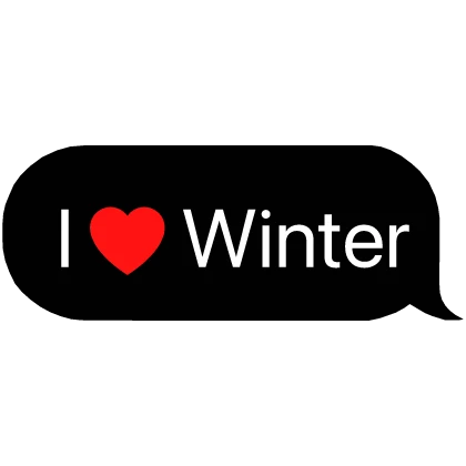 i heart winter aespa kpop text message bubble
