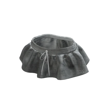 Miu Tennis Ruffle Mini Skirt (Gray)