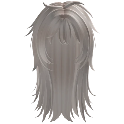 Long Messy White Platinium Trendy Blonde Hairstyle