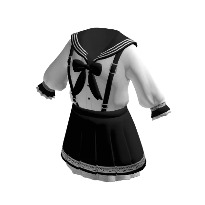 Japanese Anime School Uniform Sailor Outfit Black