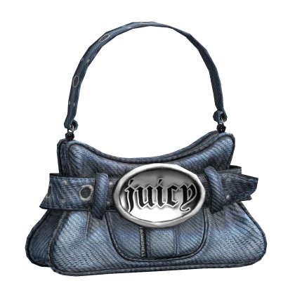 2000s McBling Juicy Belt Shoulder Bag (Denim)