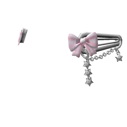 y2k star hairclips w baby pink bow