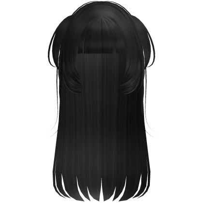 🤍 kawaii hime long anime hair black