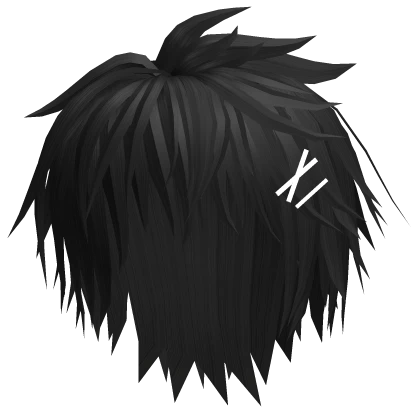 Black Edgy Messy Hair