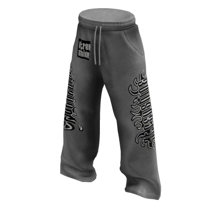 Cool Y2k Grunge Set Sweatpants (Black)