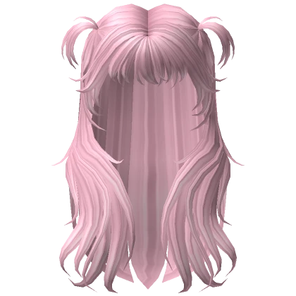 Wavy Wolfcut w Pigtails in Pink