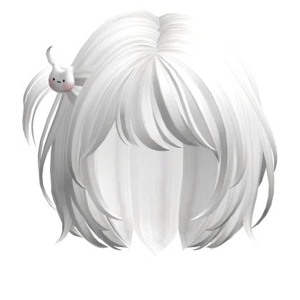 Anime Bob With Cat Clip(White)